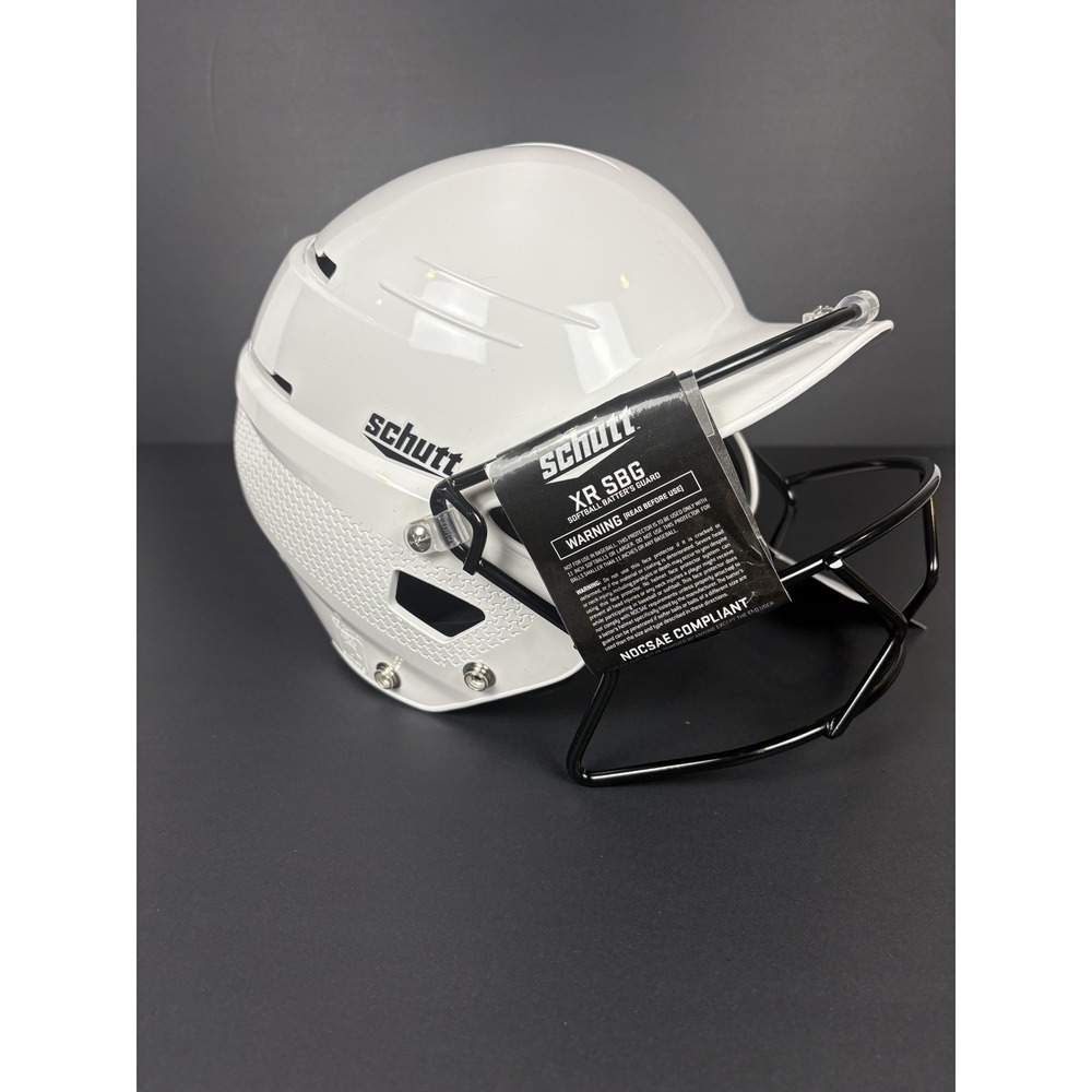 New  Schutt XR1 Softball Batter's Helmet, One Size Fits Most Junior White
